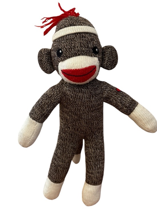 Plushland Other - Classic Sock Monkey Stuffed Animal Plush Toy EUC Red Heart Kidcore
